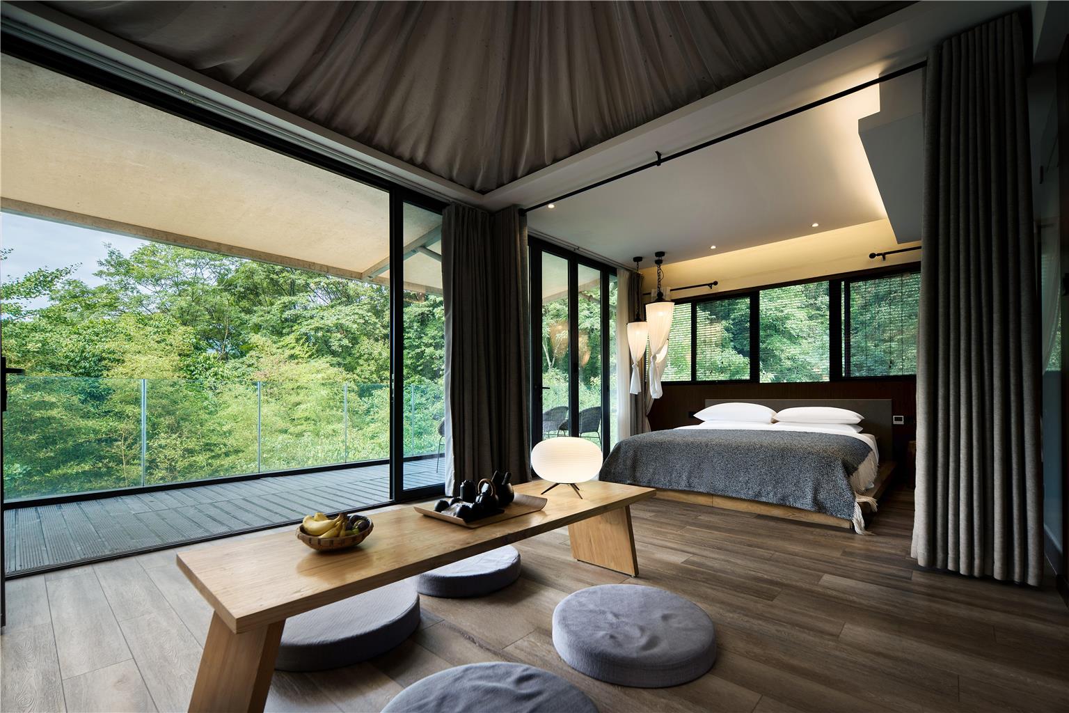 Family Room with Mountain View